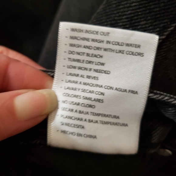 KanCan High Rise Straight Black Plaid patch - Picture 10 of 10